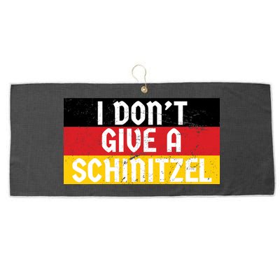 I Don't Give A Schnitzel Funny Oktoberfest Large Microfiber Waffle Golf Towel