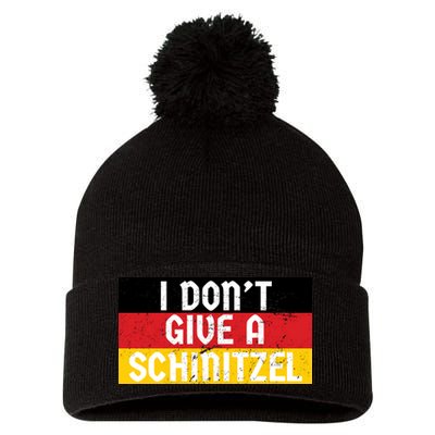 I Don't Give A Schnitzel Funny Oktoberfest Pom Pom 12in Knit Beanie