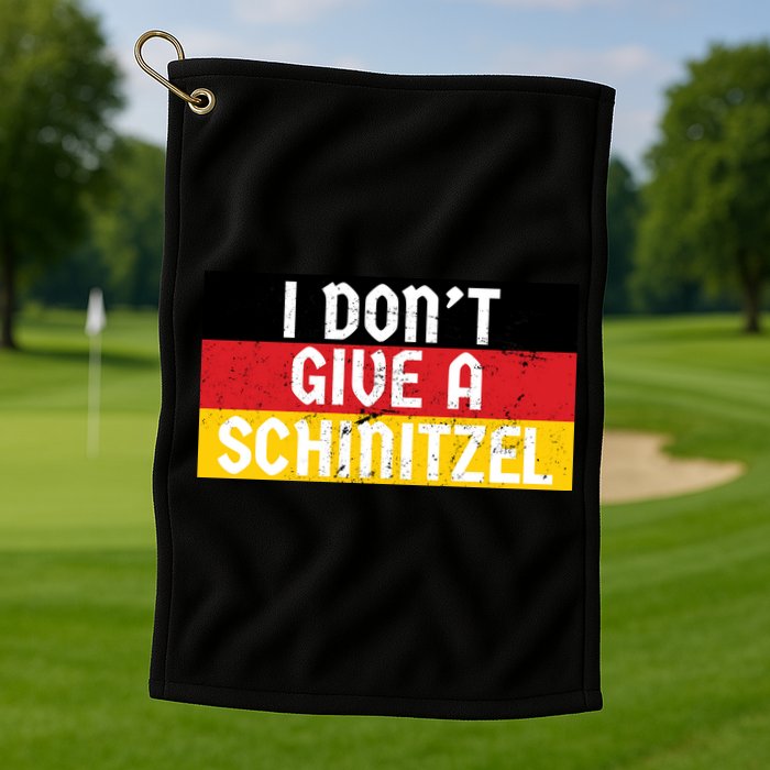 I Don't Give A Schnitzel Funny Oktoberfest Golf Towel