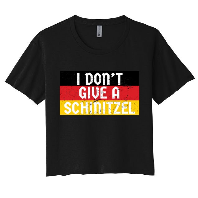 I Don't Give A Schnitzel Funny Oktoberfest Crop Top