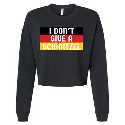 I Don't Give A Schnitzel Funny Oktoberfest Cropped Pullover Crew