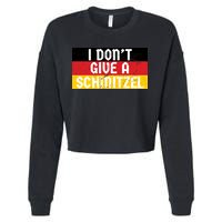 I Don't Give A Schnitzel Funny Oktoberfest Cropped Pullover Crew