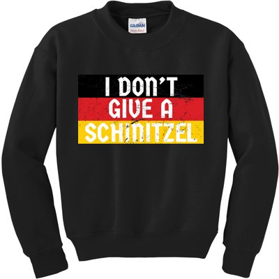 I Don't Give A Schnitzel Funny Oktoberfest Kids Sweatshirt
