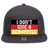 I Don't Give A Schnitzel Funny Oktoberfest 7 Panel Mesh Trucker Snapback Hat