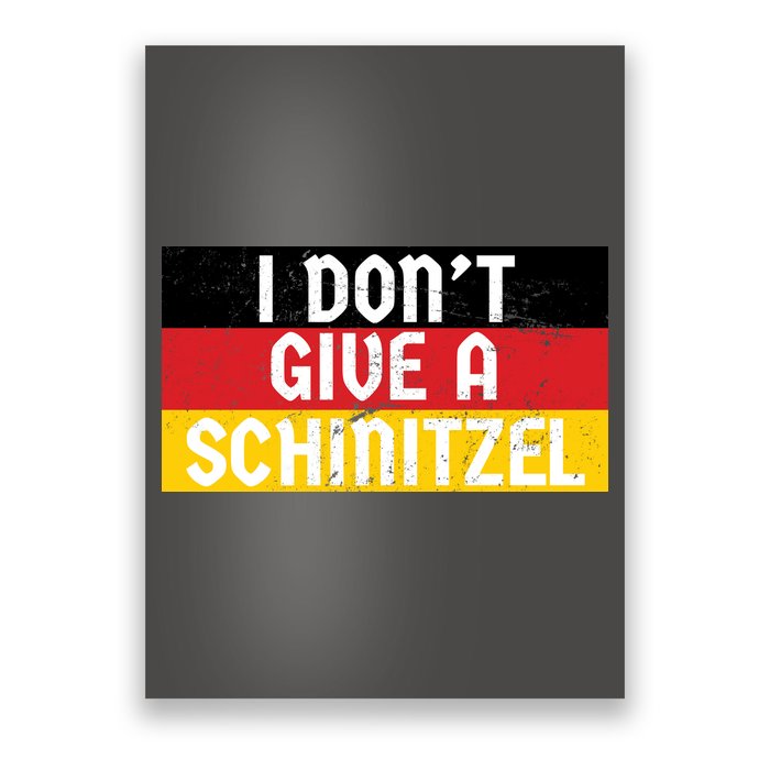 I Don't Give A Schnitzel Funny Oktoberfest Poster