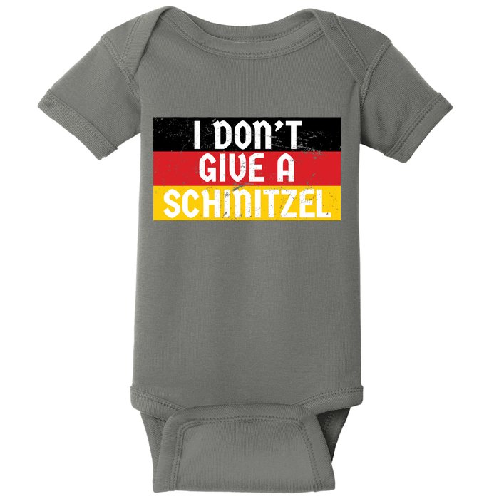 I Don't Give A Schnitzel Funny Oktoberfest Baby Bodysuit