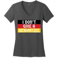 I Don't Give A Schnitzel Funny Oktoberfest Women's V-Neck T-Shirt