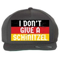 I Don't Give A Schnitzel Funny Oktoberfest Wool Snapback Cap