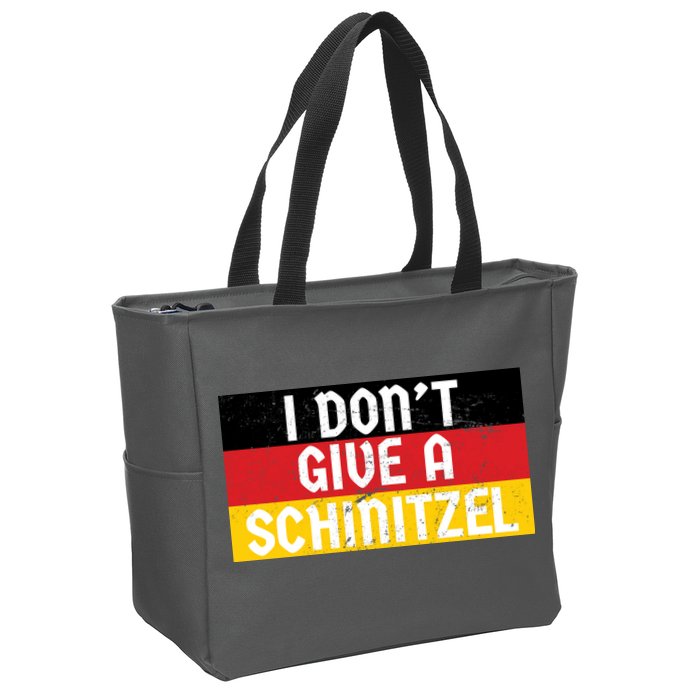 I Don't Give A Schnitzel Funny Oktoberfest Zip Tote Bag