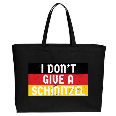 I Don't Give A Schnitzel Funny Oktoberfest Cotton Canvas Jumbo Tote