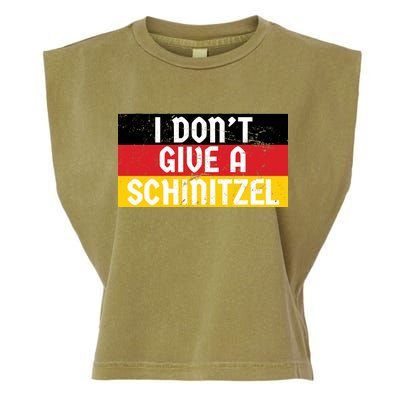 I Don't Give A Schnitzel Funny Oktoberfest Garment-Dyed Women's Muscle Tee