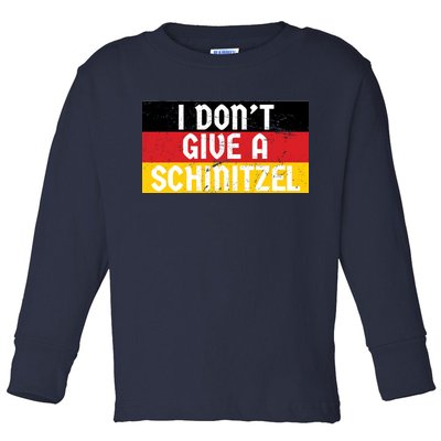 I Don't Give A Schnitzel Funny Oktoberfest Toddler Long Sleeve Shirt