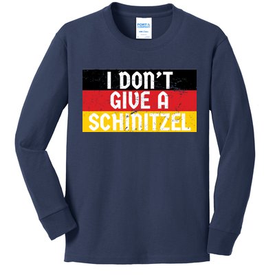 I Don't Give A Schnitzel Funny Oktoberfest Kids Long Sleeve Shirt