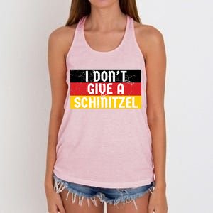 I Don't Give A Schnitzel Funny Oktoberfest Women's Knotted Racerback Tank