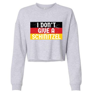 I Don't Give A Schnitzel Funny Oktoberfest Cropped Pullover Crew