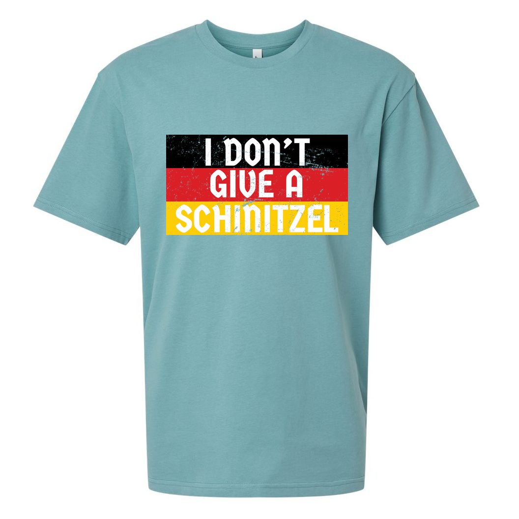 I Don't Give A Schnitzel Funny Oktoberfest Sueded Cloud Jersey T-Shirt