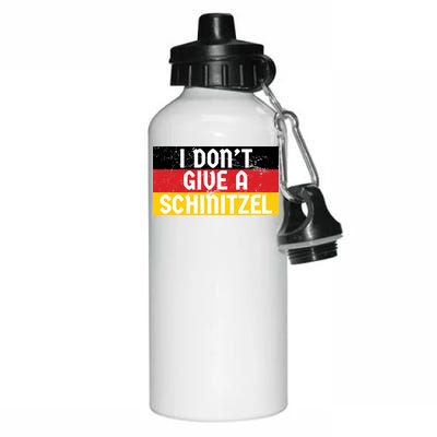 I Don't Give A Schnitzel Funny Oktoberfest Aluminum Water Bottle 