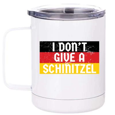 I Don't Give A Schnitzel Funny Oktoberfest 12 oz Stainless Steel Tumbler Cup