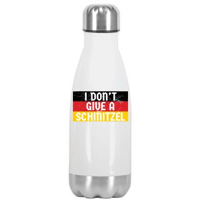 I Don't Give A Schnitzel Funny Oktoberfest Stainless Steel Insulated Water Bottle