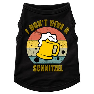 I Don't Give A Schnitzel Funny Oktoberfest Beer Doggie Tank
