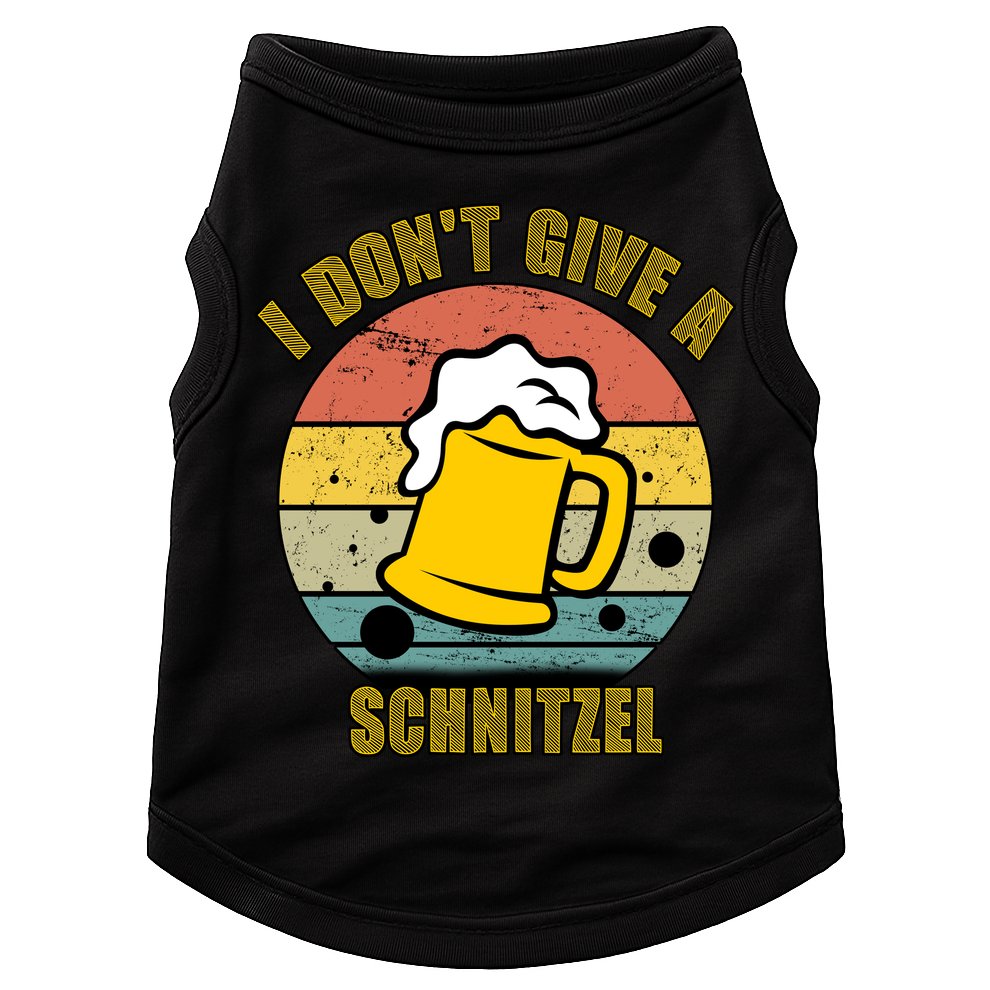 I Don't Give A Schnitzel Funny Oktoberfest Beer Doggie Tank