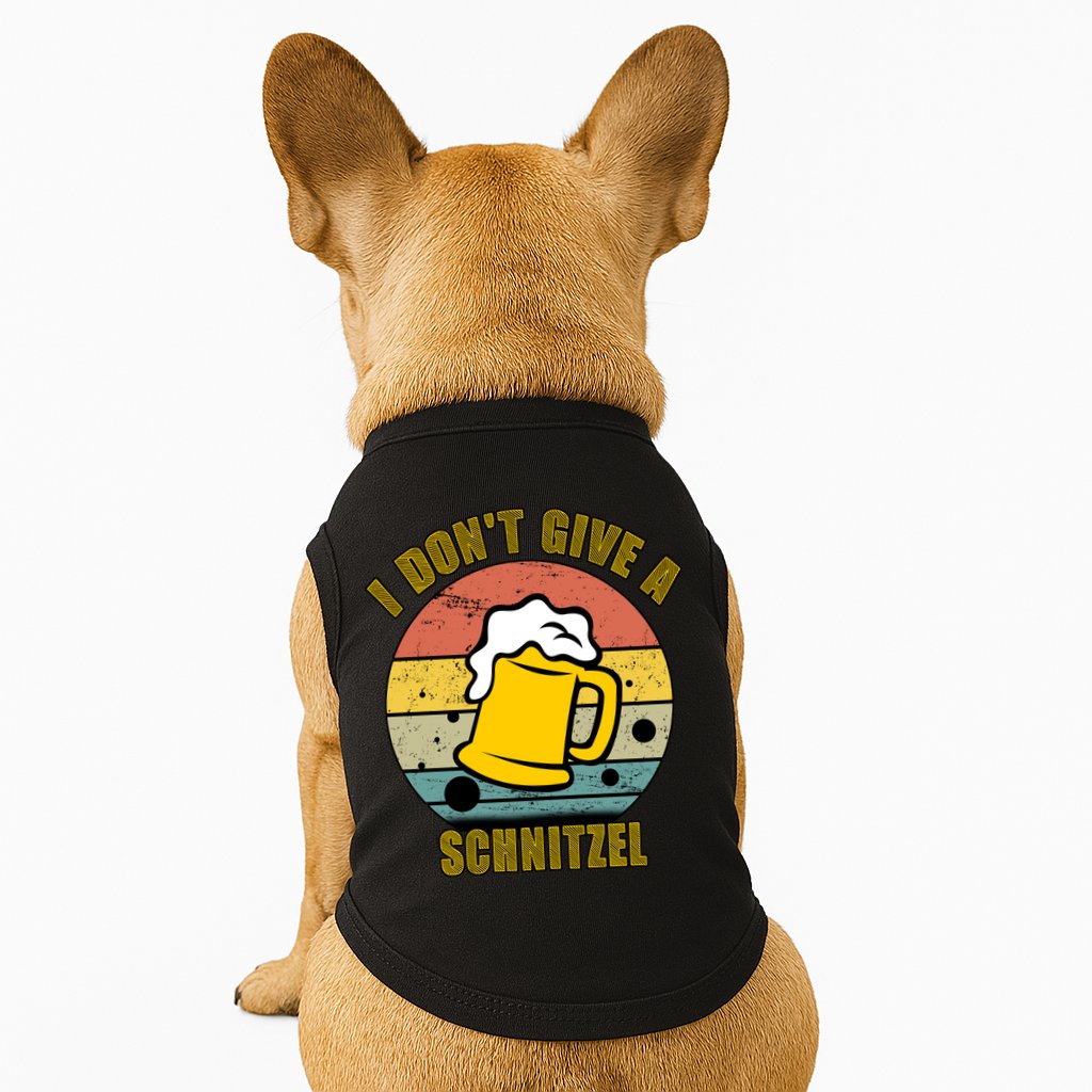I Don't Give A Schnitzel Funny Oktoberfest Beer Doggie Tank