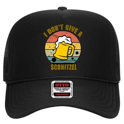 I Don't Give A Schnitzel Funny Oktoberfest Beer High Crown Mesh Back Trucker Hat