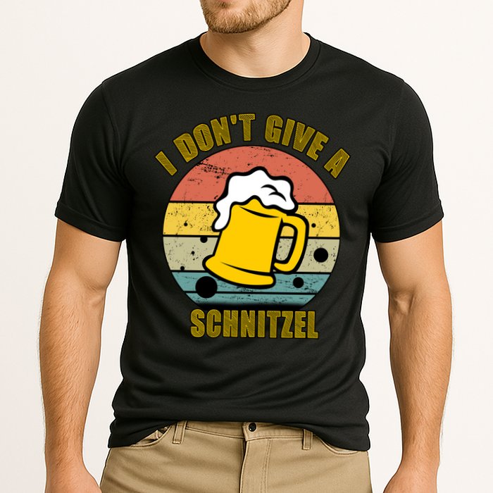 I Don't Give A Schnitzel Funny Oktoberfest Beer Cooling Performance Crew T-Shirt