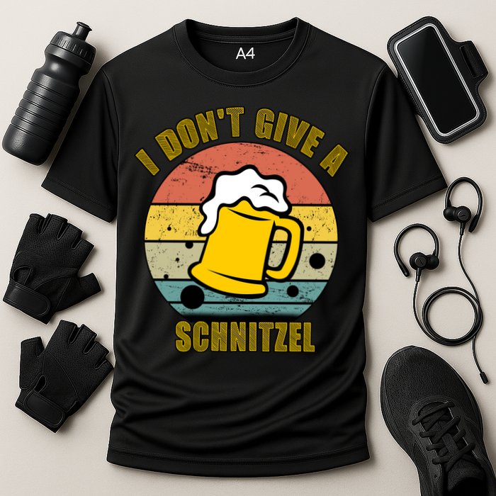 I Don't Give A Schnitzel Funny Oktoberfest Beer Cooling Performance Crew T-Shirt