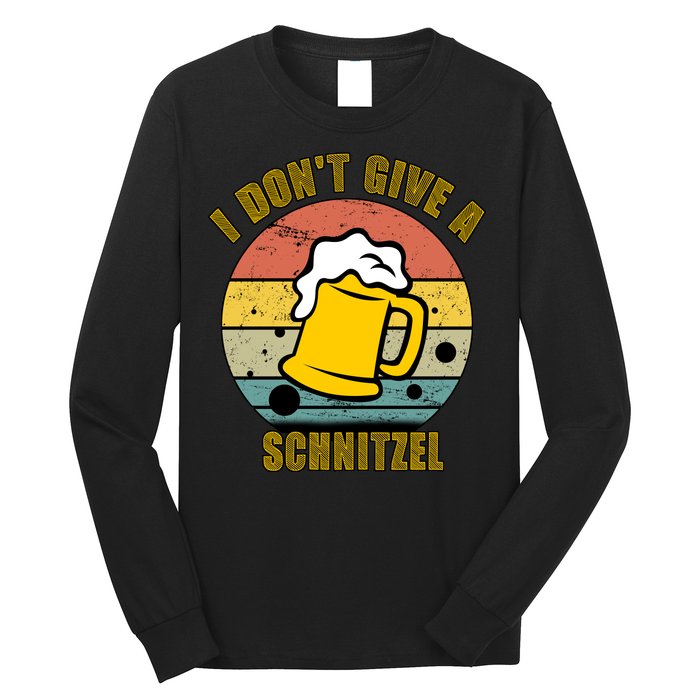 I Don't Give A Schnitzel Funny Oktoberfest Beer Long Sleeve Shirt