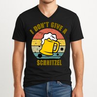 I Don't Give A Schnitzel Funny Oktoberfest Beer V-Neck T-Shirt