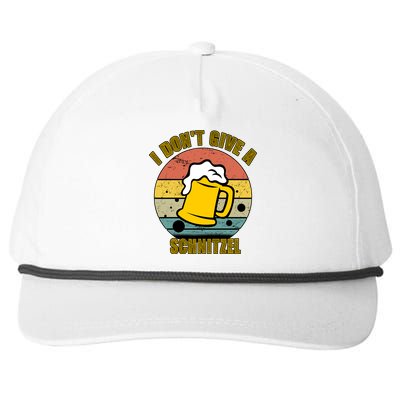 I Don't Give A Schnitzel Funny Oktoberfest Beer Snapback Five-Panel Rope Hat