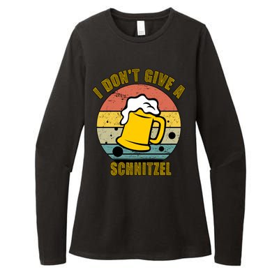 I Don't Give A Schnitzel Funny Oktoberfest Beer Womens CVC Long Sleeve Shirt