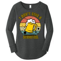 I Don't Give A Schnitzel Funny Oktoberfest Beer Women's Perfect Tri Tunic Long Sleeve Shirt