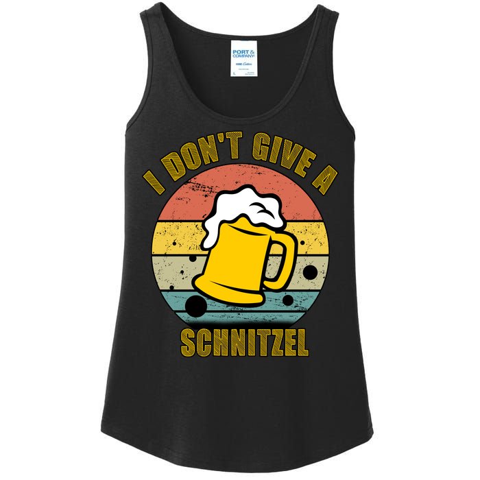 I Don't Give A Schnitzel Funny Oktoberfest Beer Ladies Essential Tank