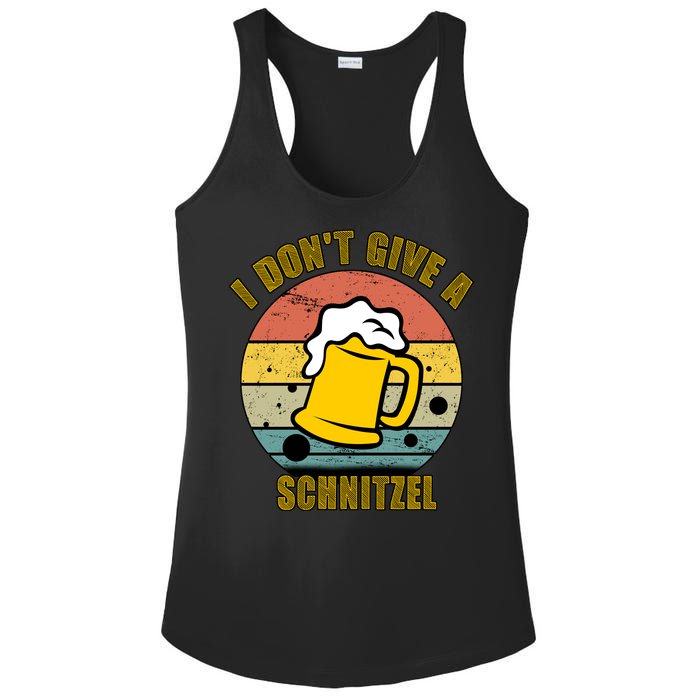 I Don't Give A Schnitzel Funny Oktoberfest Beer Ladies PosiCharge Competitor Racerback Tank