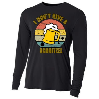 I Don't Give A Schnitzel Funny Oktoberfest Beer Cooling Performance Long Sleeve Crew