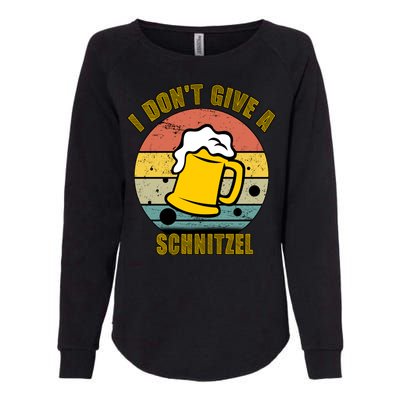 I Don't Give A Schnitzel Funny Oktoberfest Beer Womens California Wash Sweatshirt