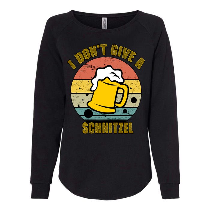 I Don't Give A Schnitzel Funny Oktoberfest Beer Womens California Wash Sweatshirt