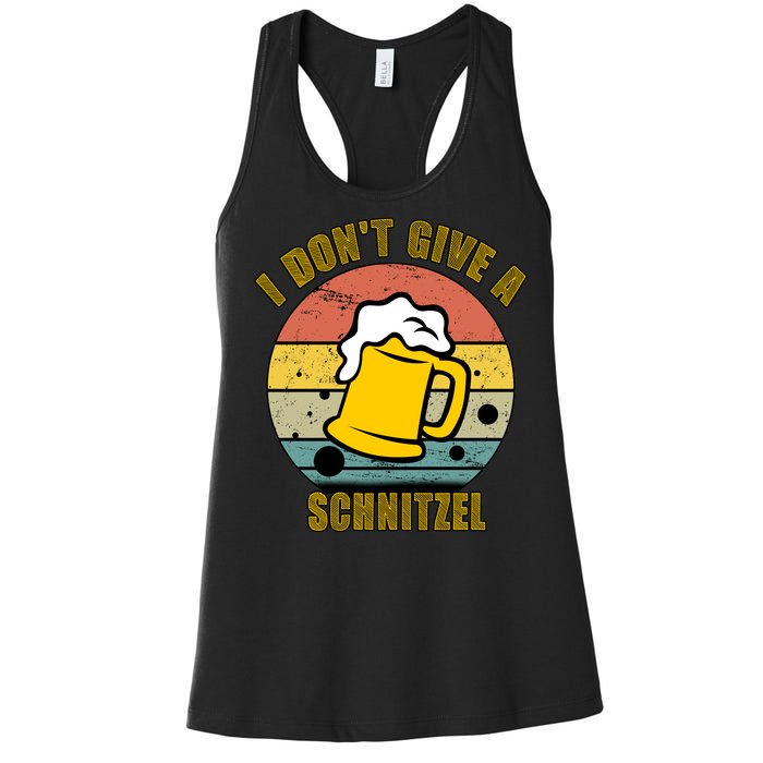 I Don't Give A Schnitzel Funny Oktoberfest Beer Women's Racerback Tank