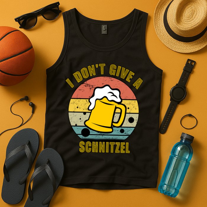 I Don't Give A Schnitzel Funny Oktoberfest Beer Tank Top