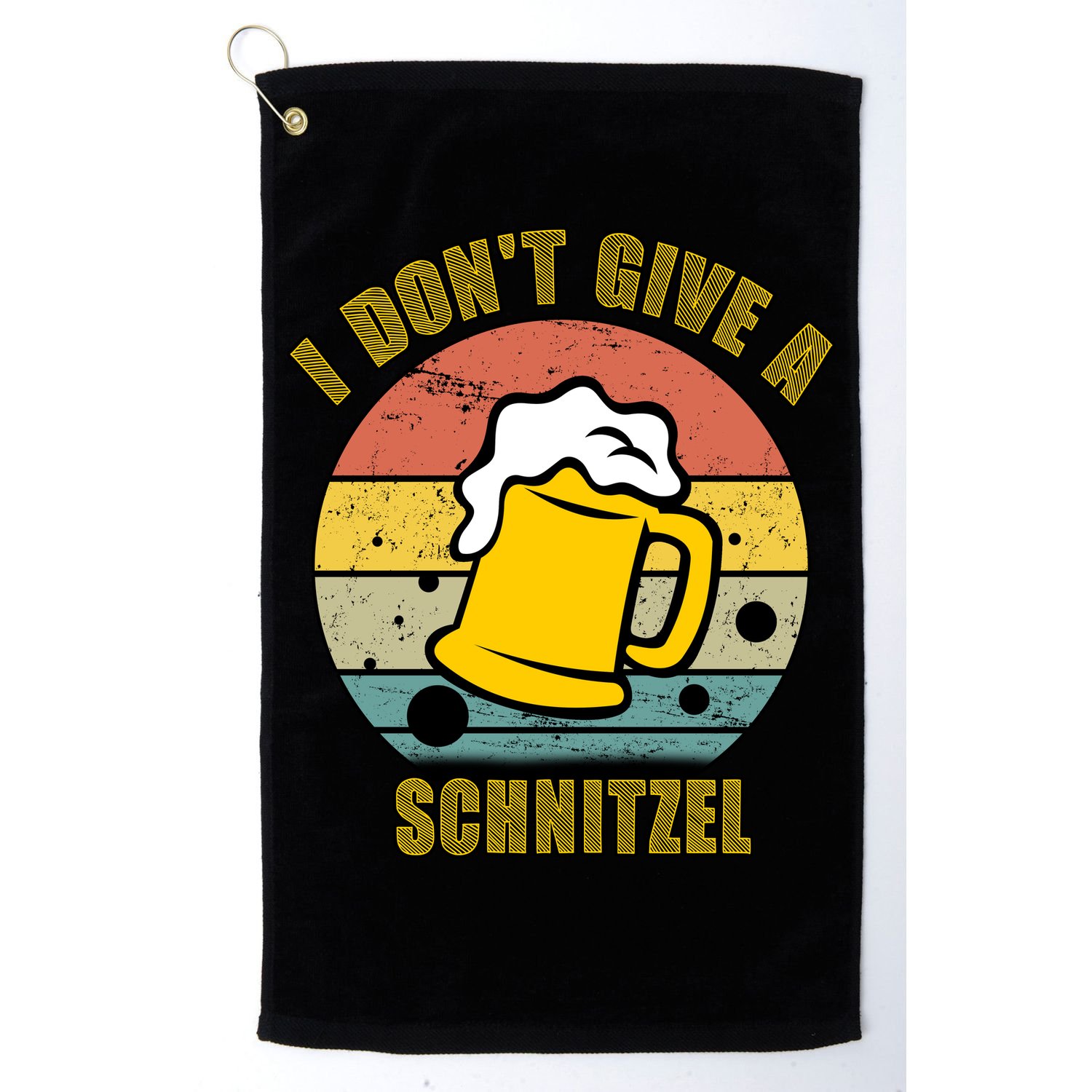 I Don't Give A Schnitzel Funny Oktoberfest Beer Golf Towel