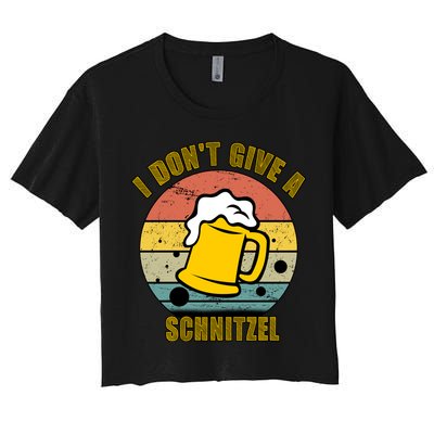 I Don't Give A Schnitzel Funny Oktoberfest Beer Crop Top