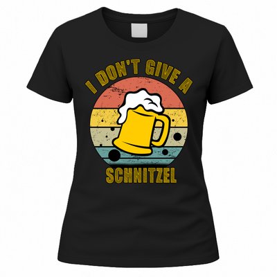 I Don't Give A Schnitzel Funny Oktoberfest Beer Women's T-Shirt