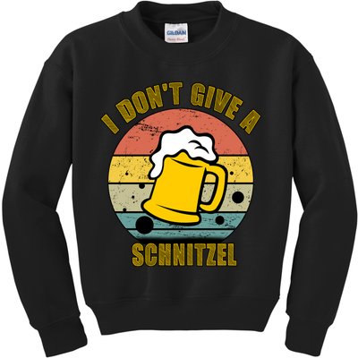 I Don't Give A Schnitzel Funny Oktoberfest Beer Kids Sweatshirt