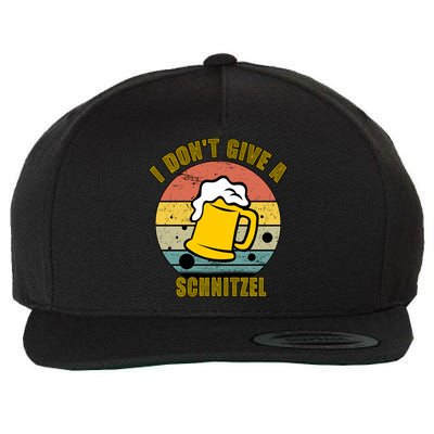 I Don't Give A Schnitzel Funny Oktoberfest Beer Wool Snapback Cap