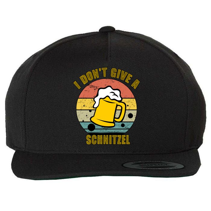 I Don't Give A Schnitzel Funny Oktoberfest Beer Wool Snapback Cap