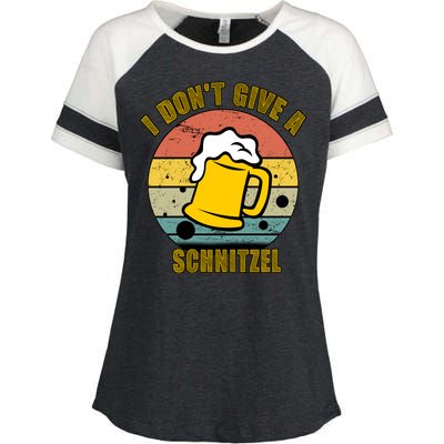 I Don't Give A Schnitzel Funny Oktoberfest Beer Enza Ladies Jersey Colorblock Tee