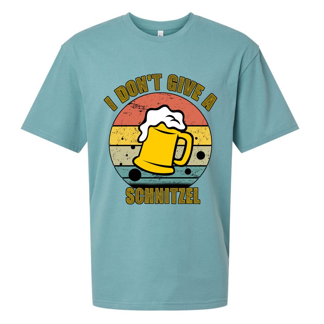 I Don't Give A Schnitzel Funny Oktoberfest Beer Sueded Cloud Jersey T-Shirt