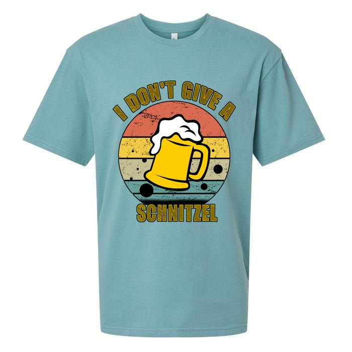 I Don't Give A Schnitzel Funny Oktoberfest Beer Sueded Cloud Jersey T-Shirt